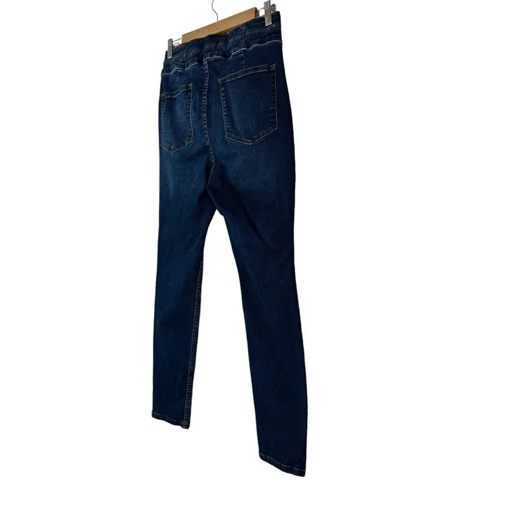 FREE PEOPLE  We the Free  Jeans Women Size 30 Blue‎ Skinny Stretch Classic Boho